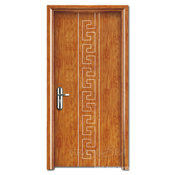 Colombia simple design moisture proof modern main entry entrance room interior exterior wpc wood door for laundry